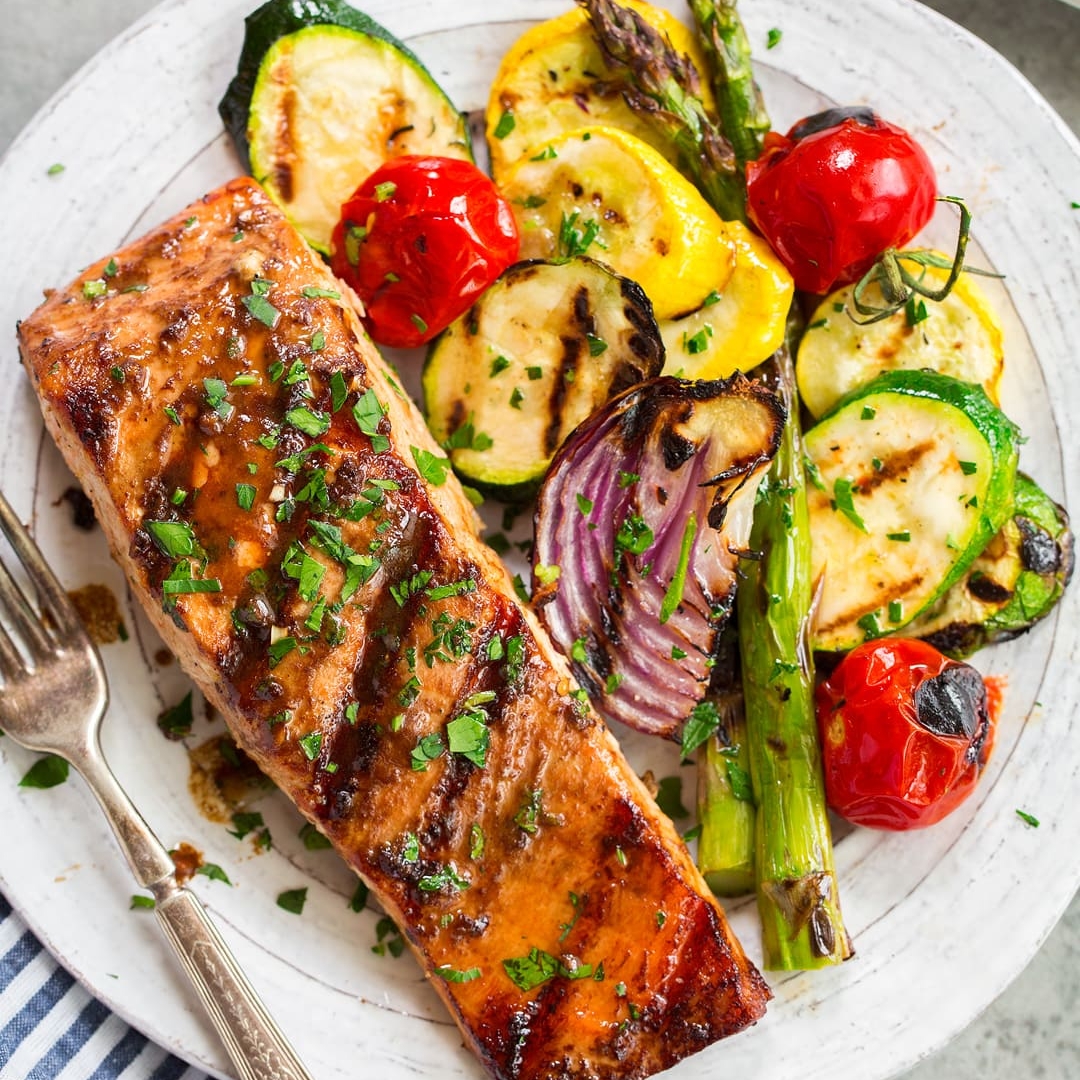 Dinner - BBQ Chicken and Salmon