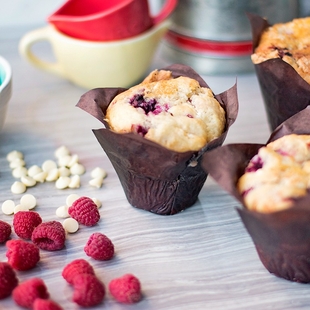 White Chocolate Raspberry Muffins